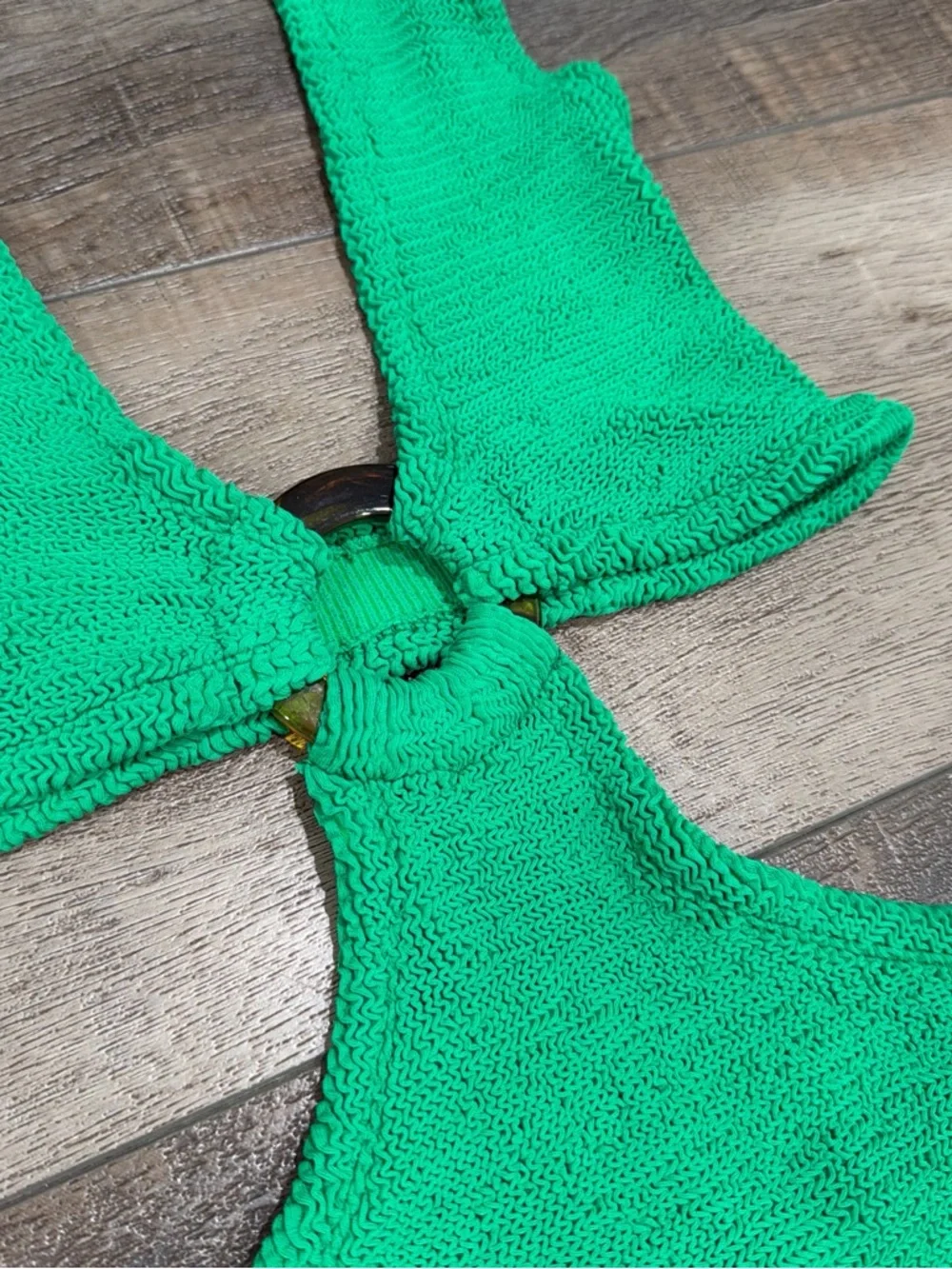 Hunza G Ursula one piece swimsuit in emerald green - Picture 3 of 7